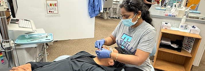 Orthodontist West Chester PA Patient Receiving Exam Patient Receiving Exam